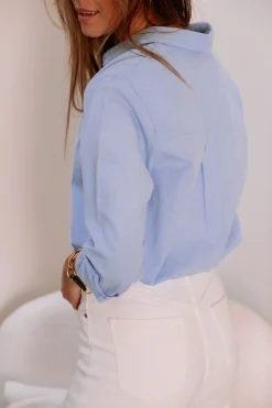 Chemisiers & Blouses-EASY-CLOTHES Chemise Kloé - bleueEasy Clothes Bleue       
