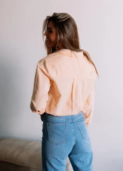 Chemisiers & Blouses-EASY-CLOTHES Chemise Kloé - pêcheEasy Clothes Pêche       