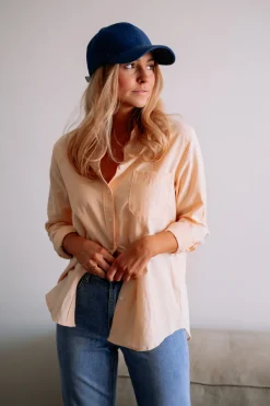 Chemisiers & Blouses-EASY-CLOTHES Chemise Kloé - pêcheEasy Clothes Pêche       