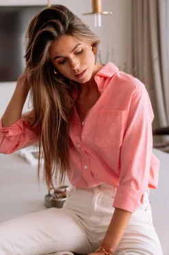 Chemisiers & Blouses-EASY-CLOTHES Chemise Kloé - roseEasy Clothes Rose