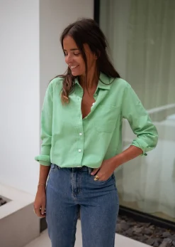 Chemisiers & Blouses-EASY-CLOTHES Chemise Kloé - verteEasy Clothes Verte       