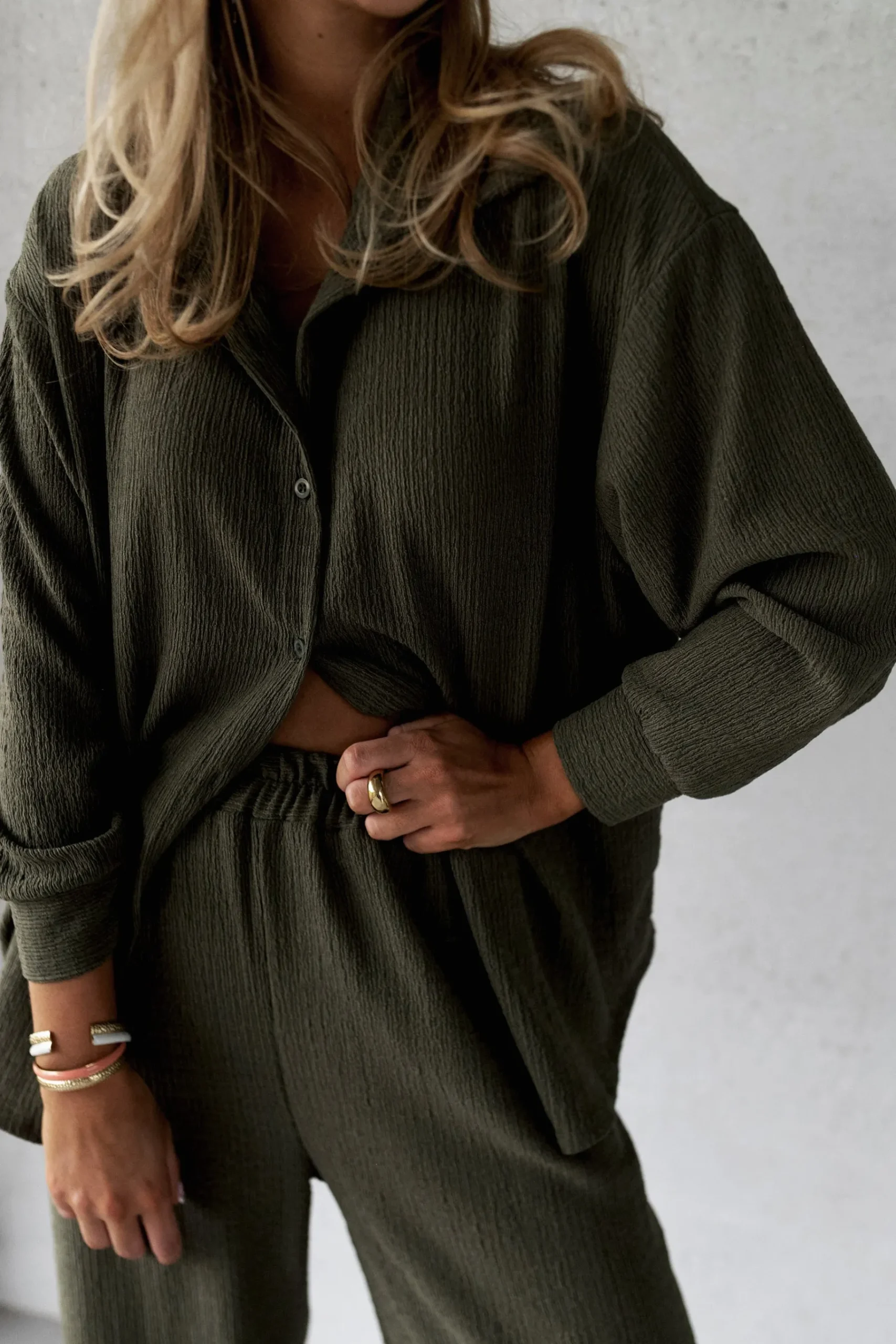Chemisiers & Blouses-EASY-CLOTHES Chemise Larissa - kakiEasy Clothes Kaki