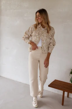 Chemisiers & Blouses-EASY-CLOTHES Chemise Maelys - écrue à fleursEasy Clothes Écrue à fleurs
