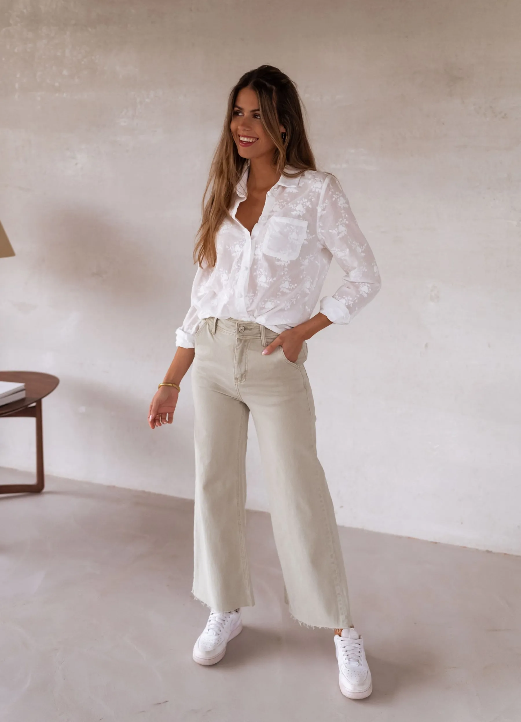 Chemisiers & Blouses-EASY-CLOTHES Chemise Mellie - écrue brodéeEasy Clothes Écrue brodée