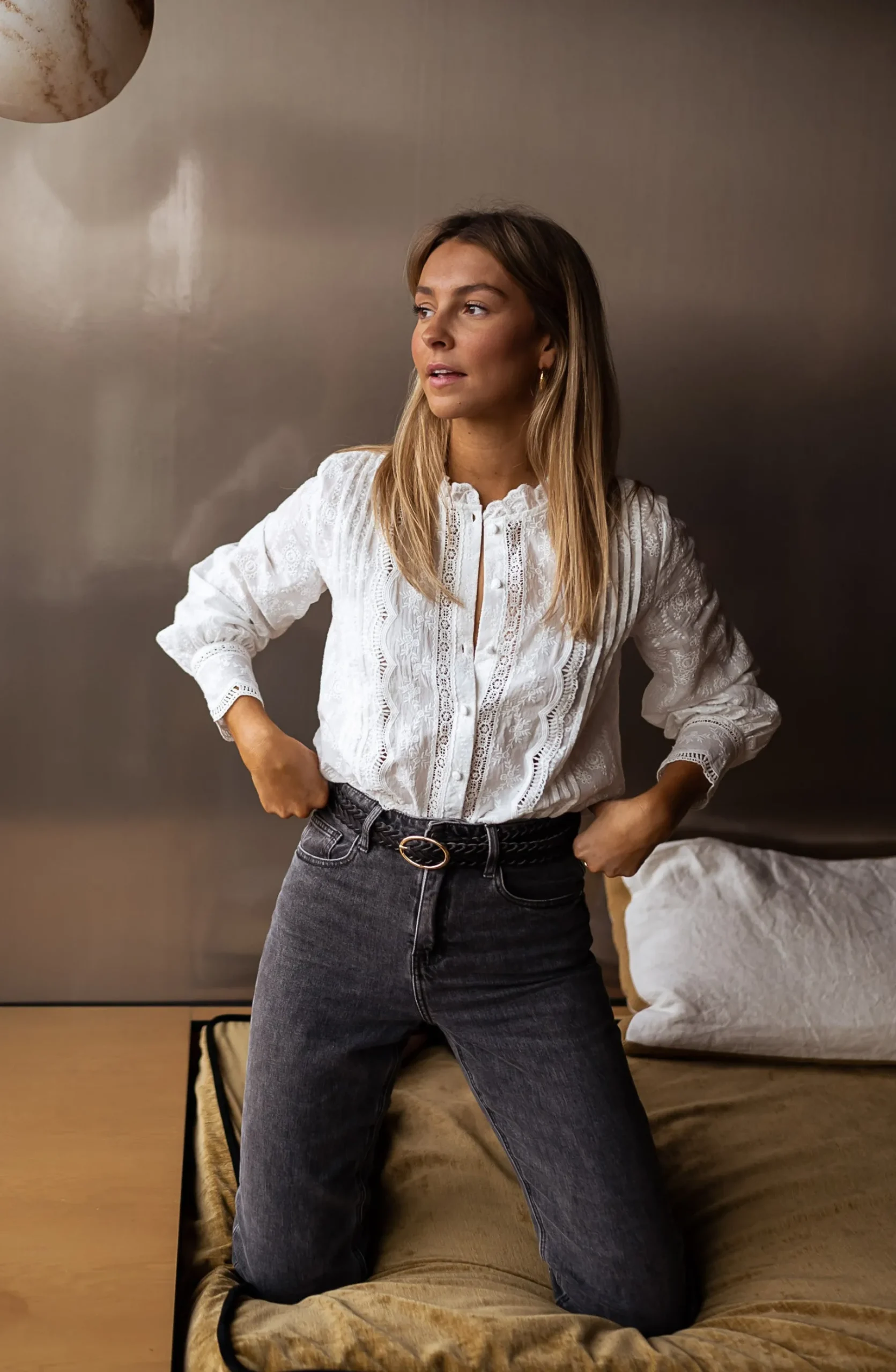 Chemisiers & Blouses-EASY-CLOTHES Chemise Pauly - écrue à broderieEasy Clothes Écrue à broderie