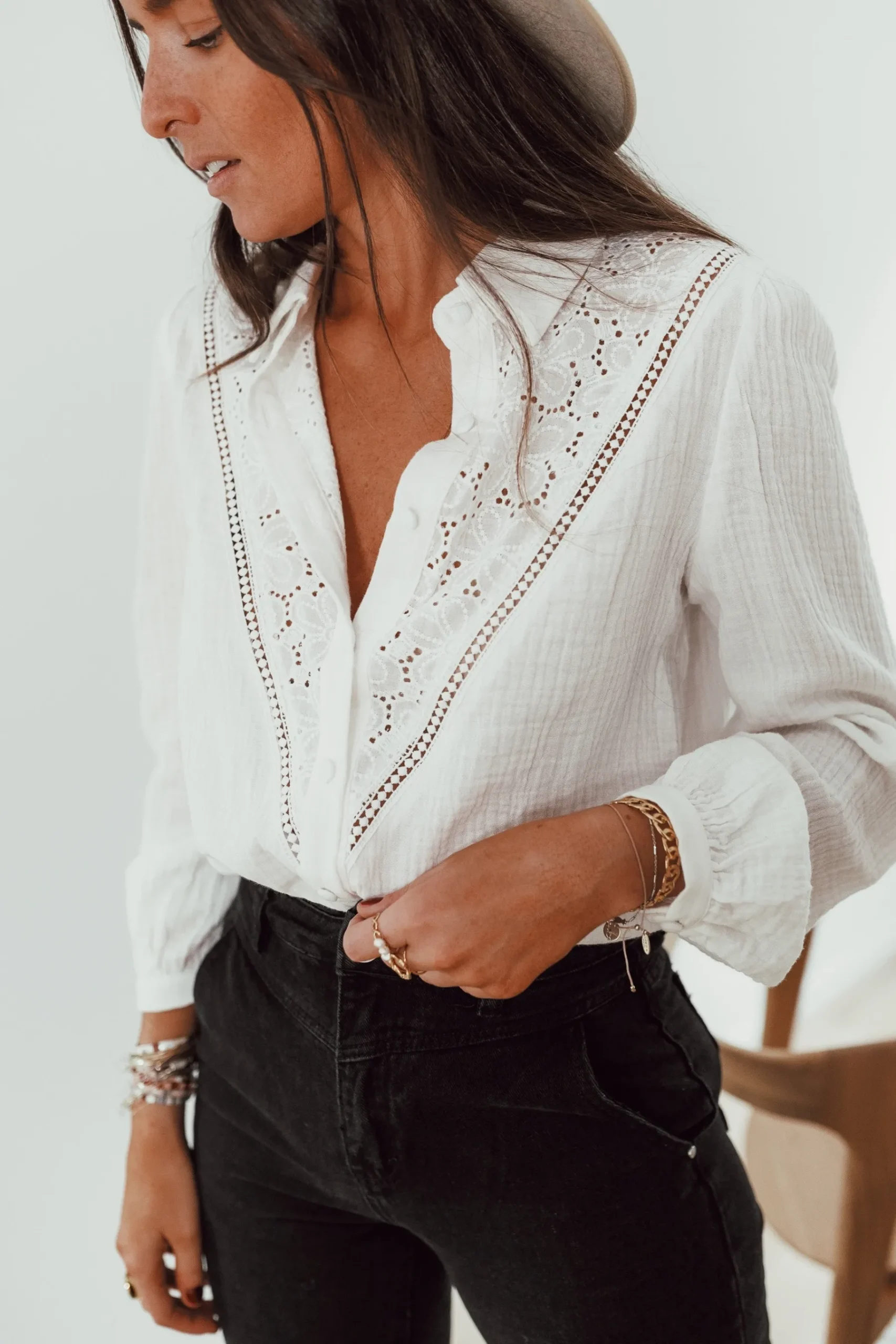 Chemisiers & Blouses-EASY-CLOTHES Chemise Tango - écrueEasy Clothes Écrue