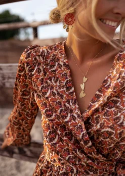 Colliers-EASY-CLOTHES Collier Brice Doré - Pendentifs Coeurs - Bijoux & AccessoiresEasy Clothes Doré