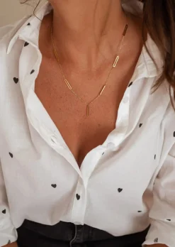 Colliers-EASY-CLOTHES Collier Doré - Alan - Acier Inoxydable - Bijoux Easy Clothes Doré