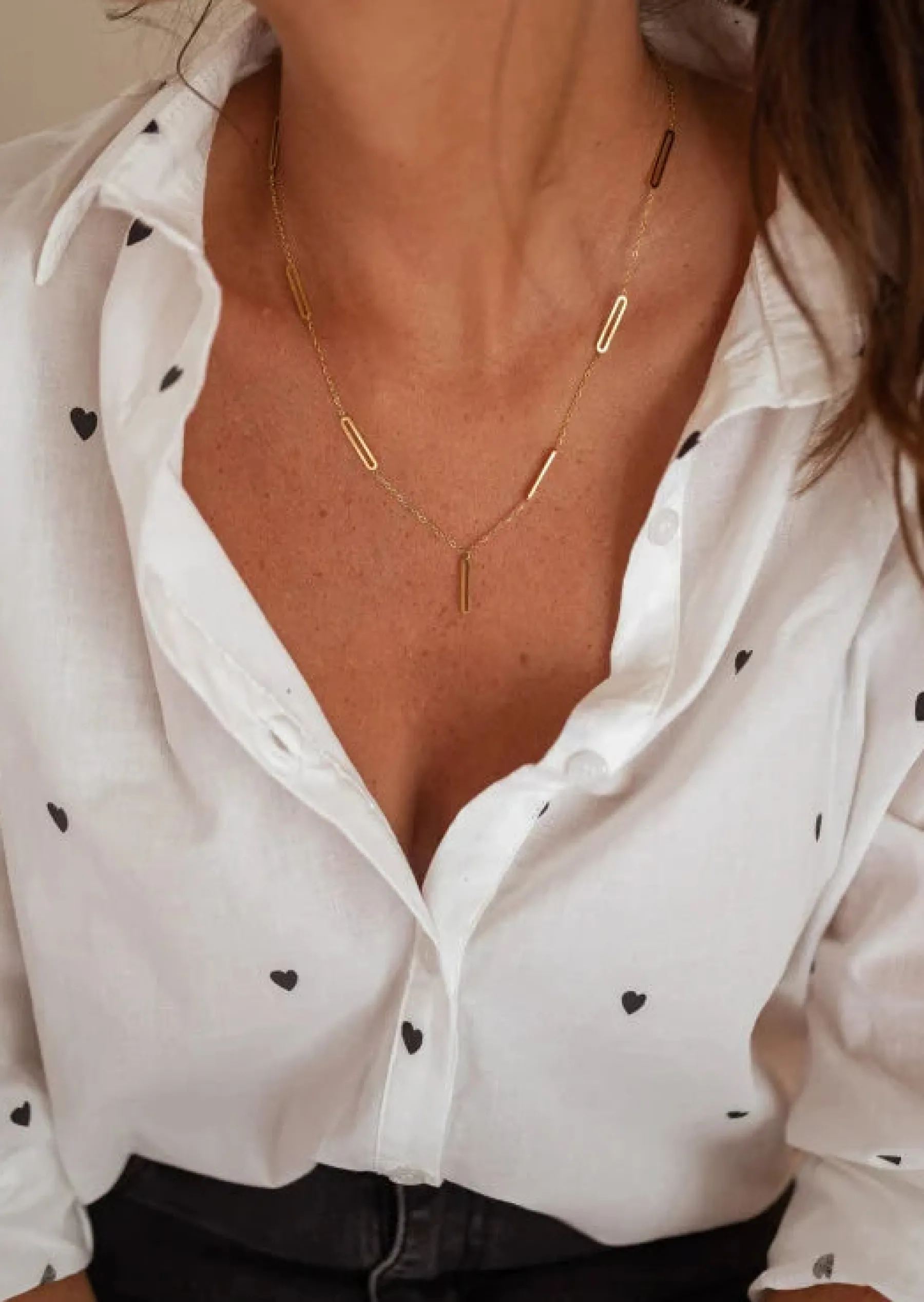 Colliers-EASY-CLOTHES Collier Doré - Alan - Acier Inoxydable - Bijoux Easy Clothes Doré