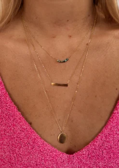 Colliers-EASY-CLOTHES Collier Leora doré | Collier triple rangs | Prêt-à-porter en ligne | Easy Clothes Doré       