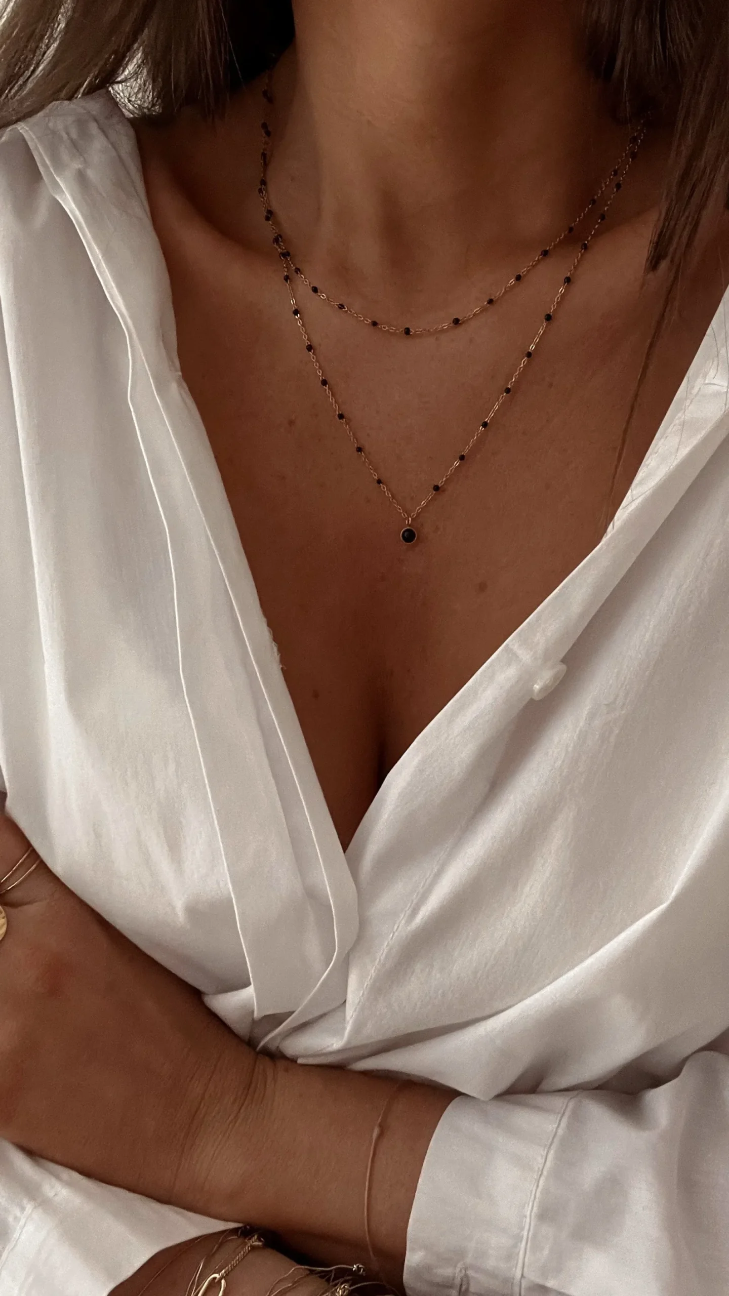 Colliers-EASY-CLOTHES Collier Luam - noir et doréEasy Clothes Noir et doré