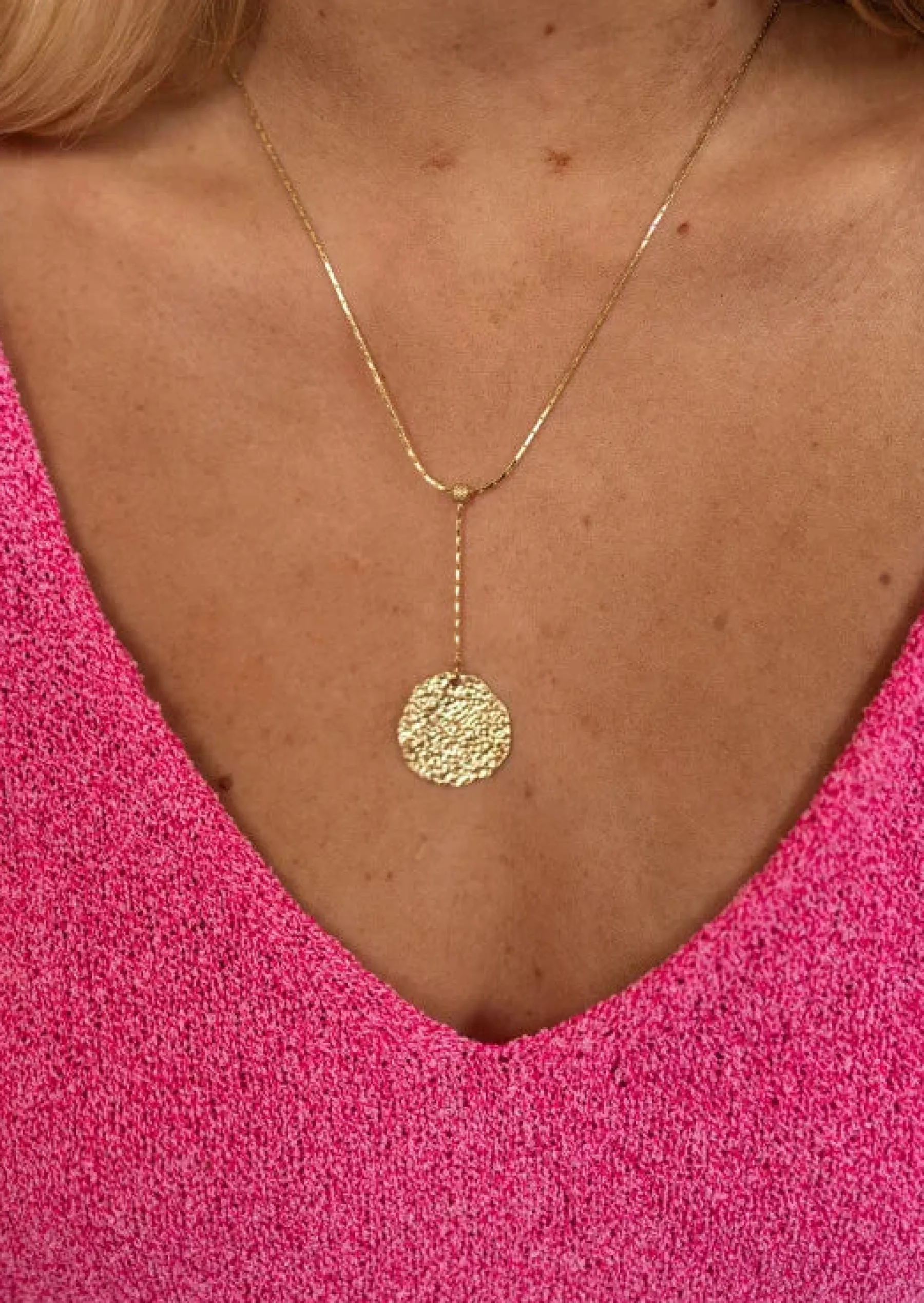 Colliers-EASY-CLOTHES Collier Malla doré | Collier médaillon | Prêt-à-porter en ligne | Easy Clothes Doré