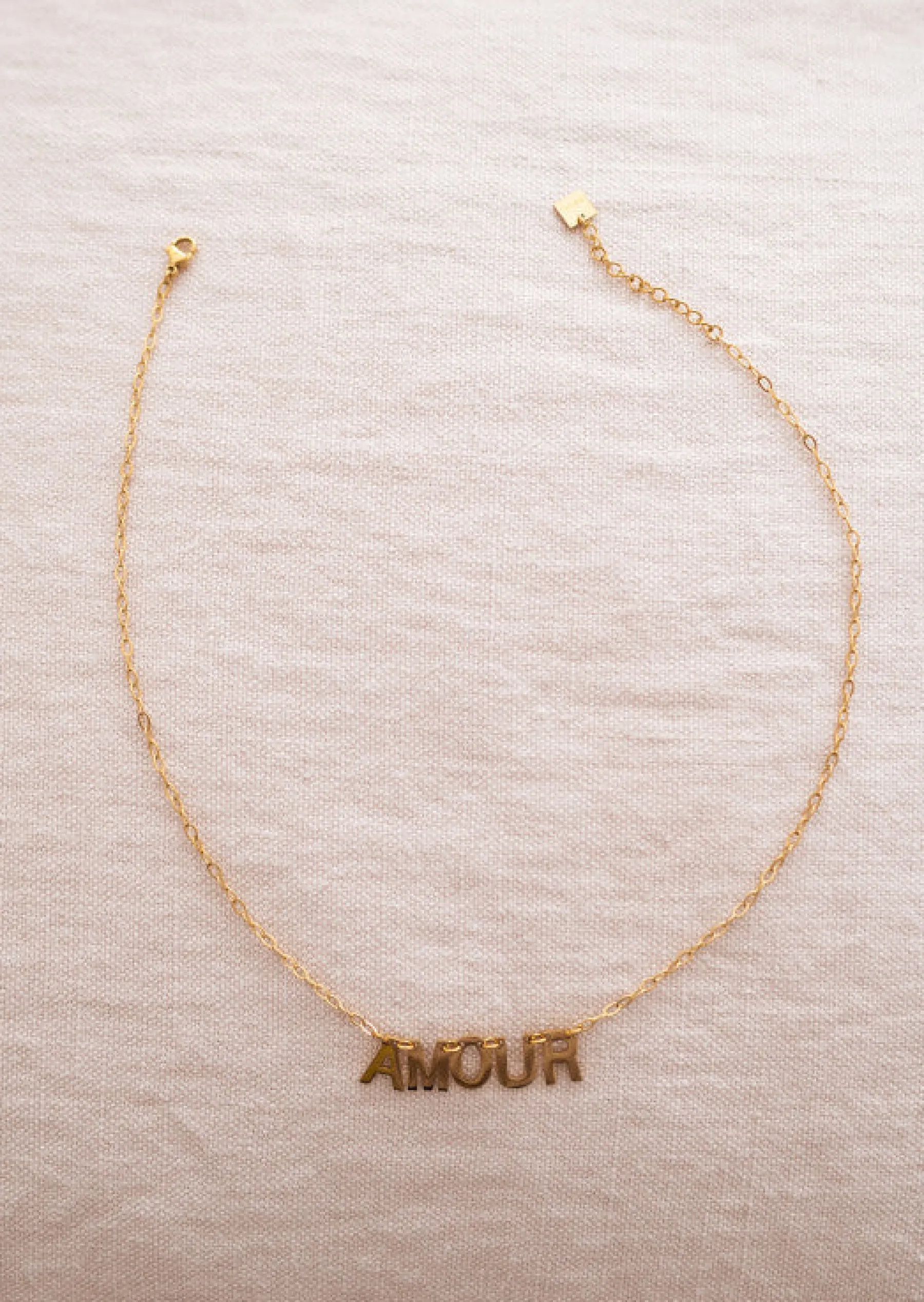Colliers-EASY-CLOTHES Collier Maxi - Lettrage AMOUR - Ajustable & InoxydableEasy Clothes