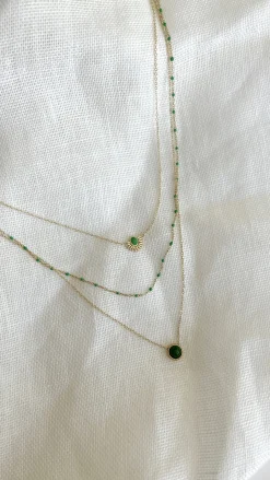 Colliers-EASY-CLOTHES Collier Nyla - vert et doréEasy Clothes Vert et doré       