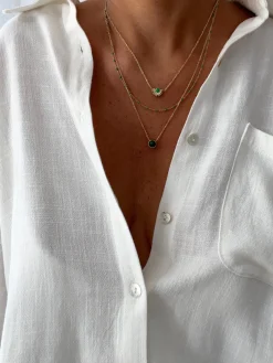 Colliers-EASY-CLOTHES Collier Nyla - vert et doréEasy Clothes Vert et doré