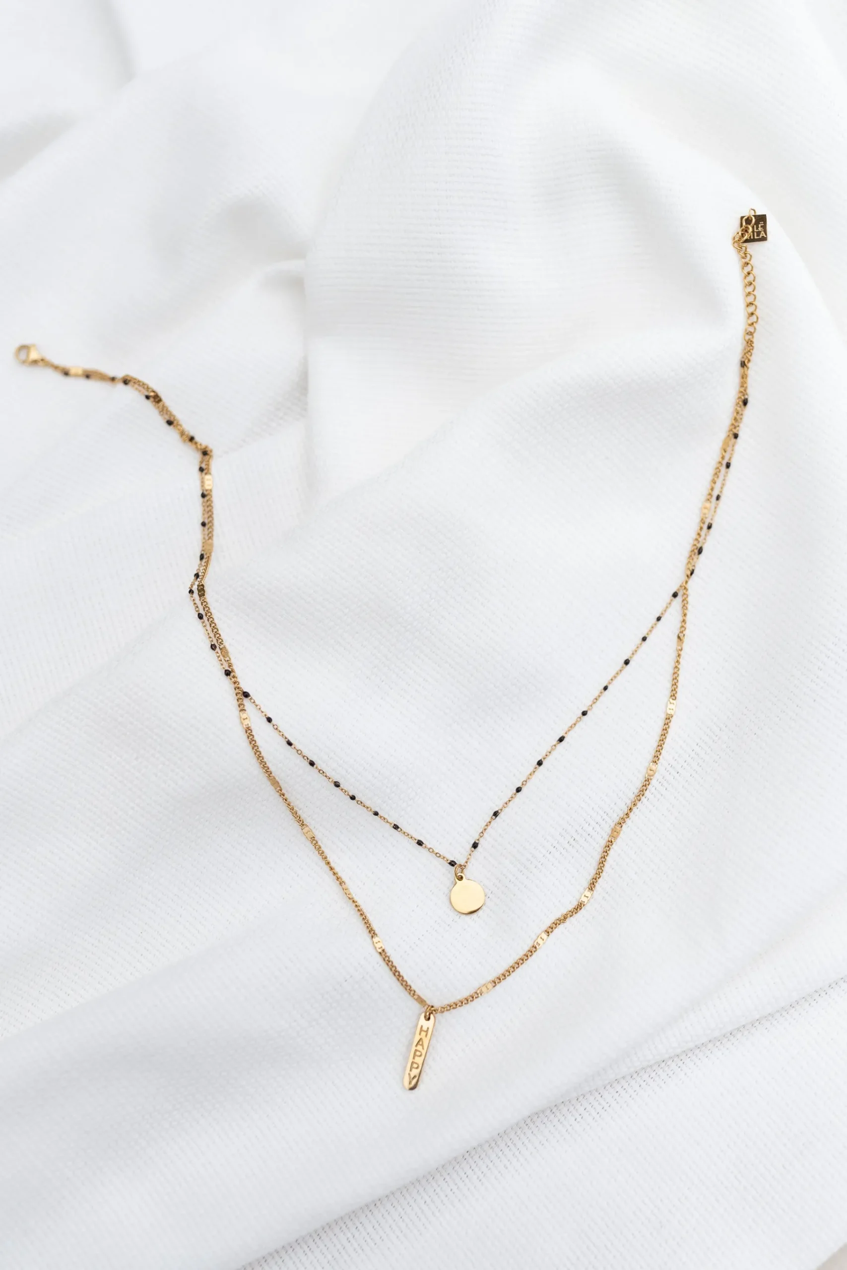 Colliers-EASY-CLOTHES Collier Pilar - doré et noirEasy Clothes Doré et noir