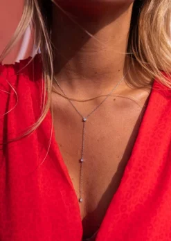 Colliers-EASY-CLOTHES Collier Rejou argenté | Collier élégant | Prêt-à-porter en ligne | Easy Clothes Argenté