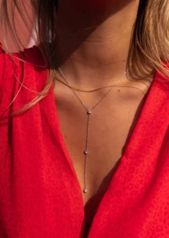 Colliers-EASY-CLOTHES Collier Rejou argenté | Collier élégant | Prêt-à-porter en ligne | Easy Clothes Argenté       