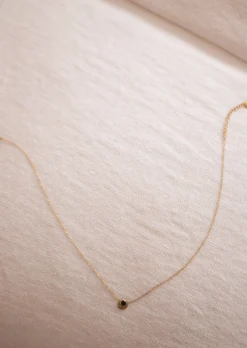 Colliers-EASY-CLOTHES Collier Reno Doré - Perle Noire - Bijoux Easy Clothes Doré