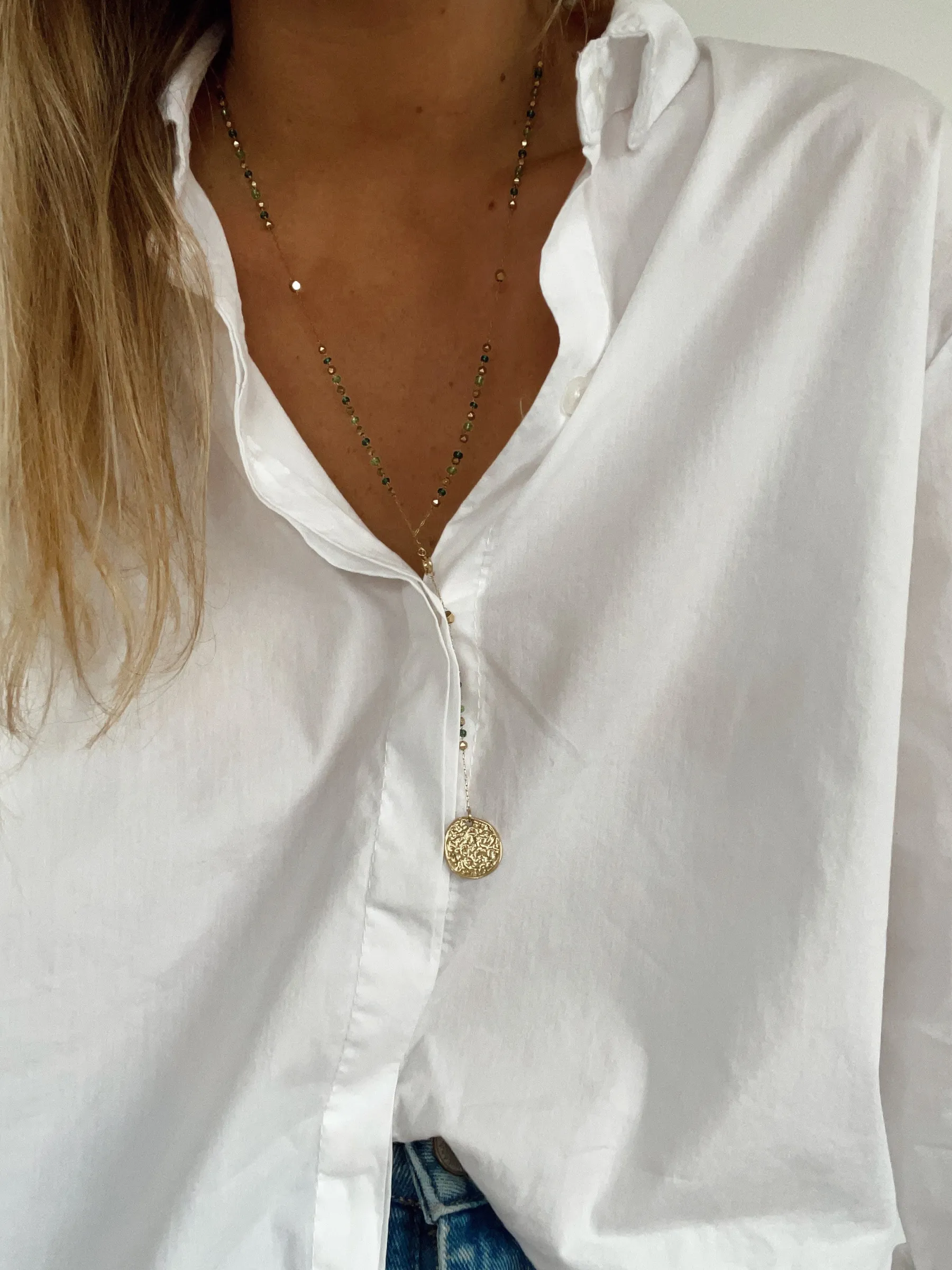 Colliers-EASY-CLOTHES Collier Sega - doré et vertEasy Clothes Doré et vert