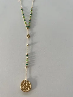 Colliers-EASY-CLOTHES Collier Sega - doré et vertEasy Clothes Doré et vert