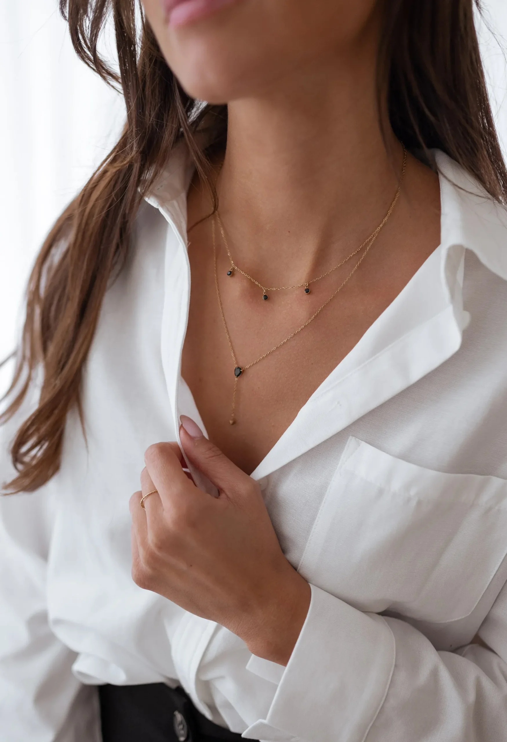 Colliers-EASY-CLOTHES Collier Sula - doré et noirEasy Clothes Doré et noir