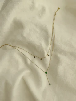 Colliers-EASY-CLOTHES Collier Sula - doré et vertEasy Clothes Doré et vert       