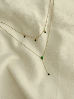 Colliers-EASY-CLOTHES Collier Sula - doré et vertEasy Clothes Doré et vert       