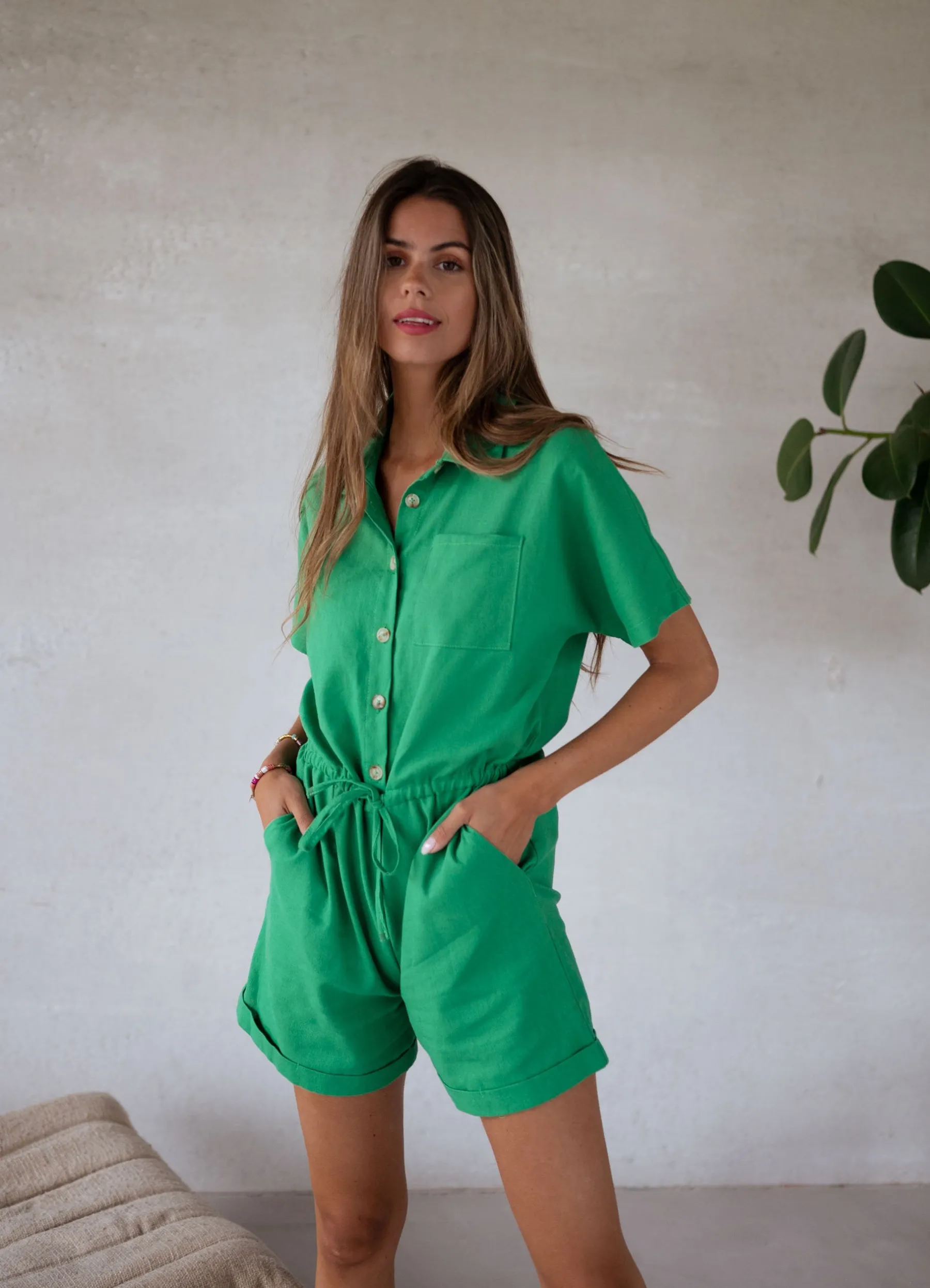 Combinaisons-EASY-CLOTHES Combinaison Madeline - verteEasy Clothes Verte