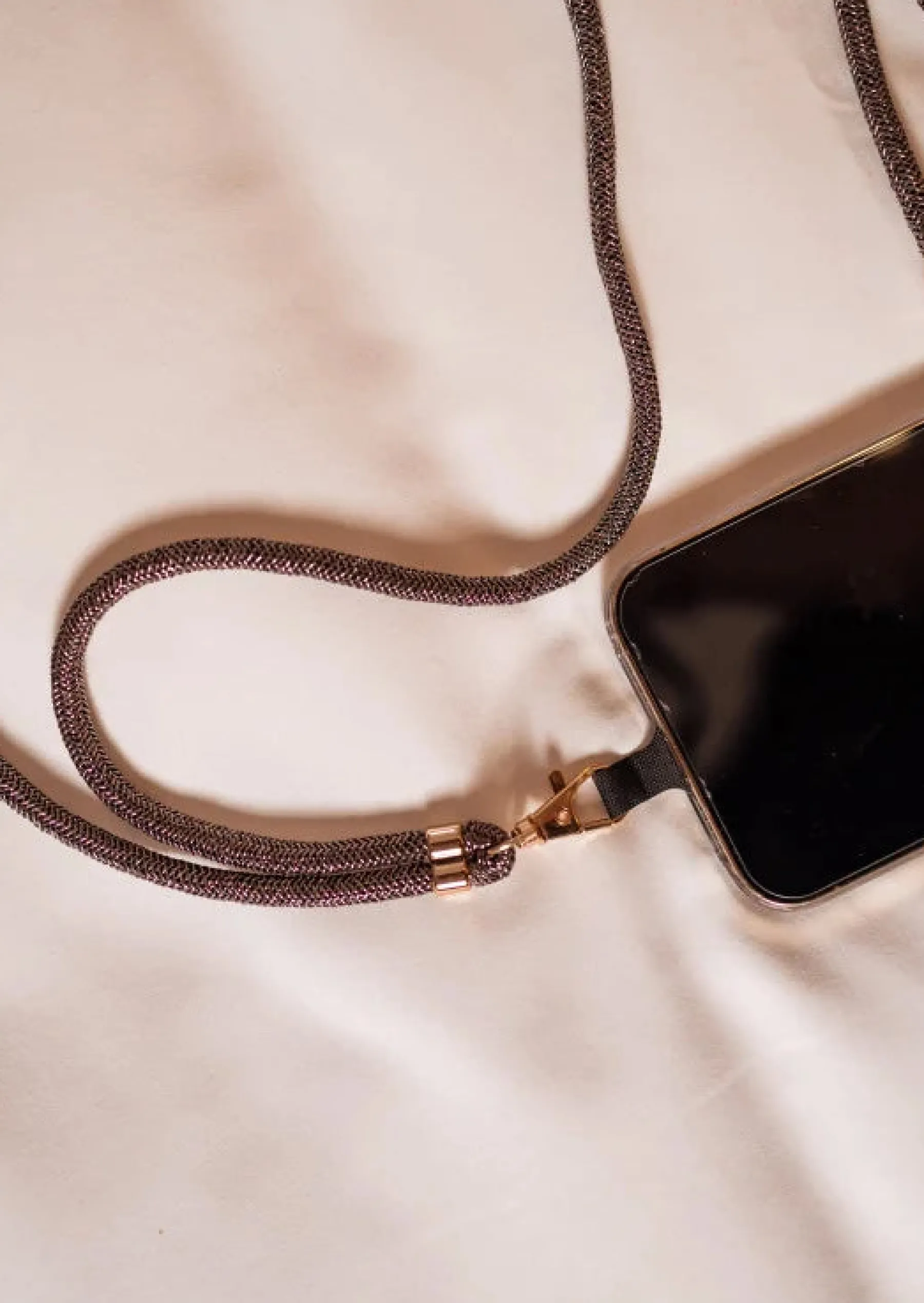Accessoires Téléphone-EASY-CLOTHES Cordon de Téléphone - Flore - ArgentéEasy Clothes Argenté