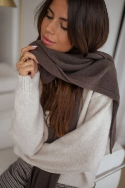 Echarpes & Foulards-EASY-CLOTHES Echarpe Devin - chocolatEasy Clothes Chocolat       