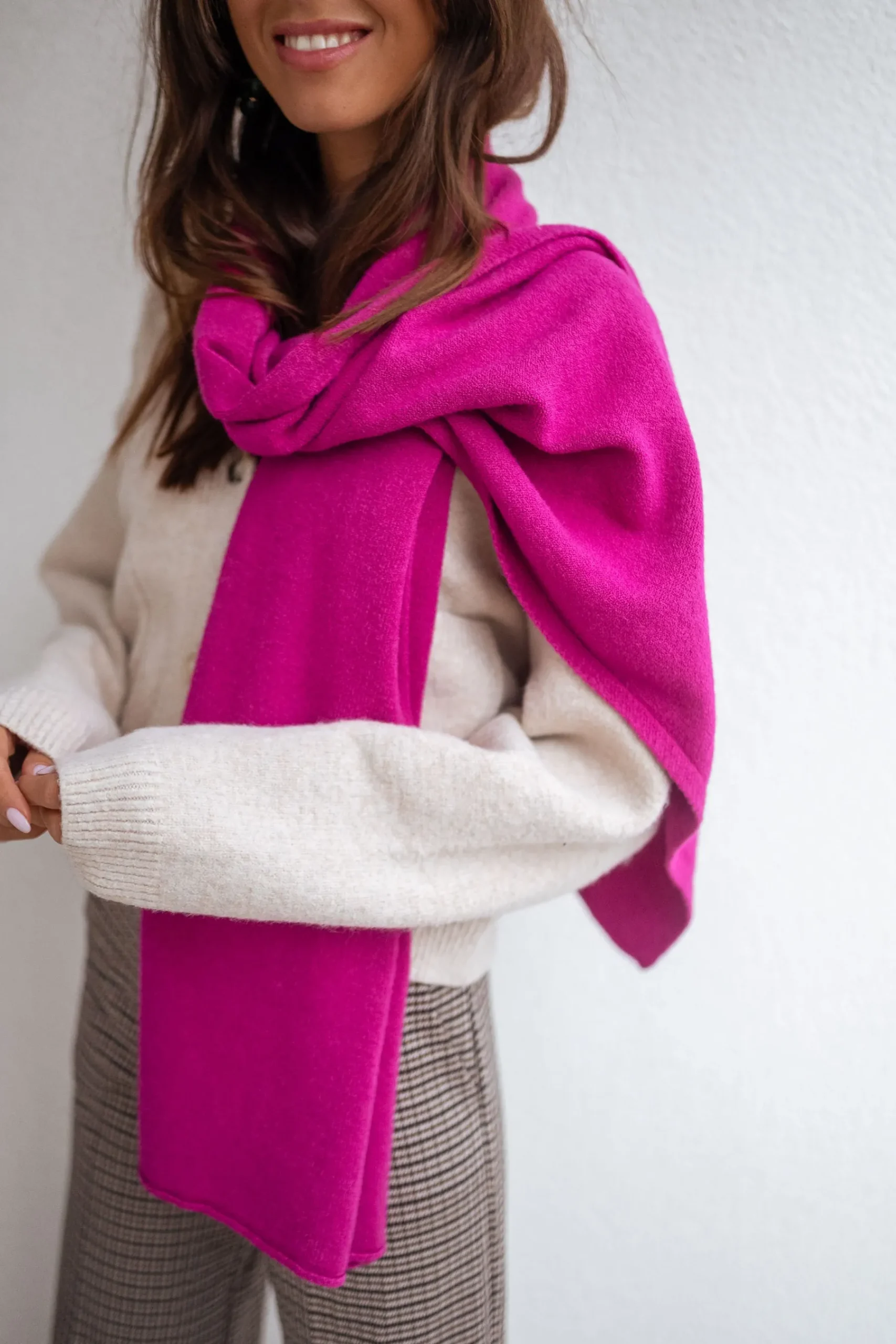 Echarpes & Foulards-EASY-CLOTHES Echarpe Devin - fuchsiaEasy Clothes Fuchsia