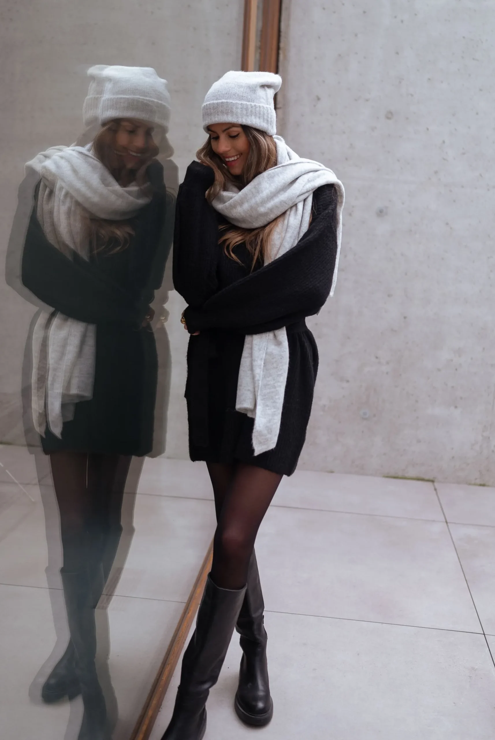 Echarpes & Foulards-EASY-CLOTHES Echarpe Muly - griseEasy Clothes Grise