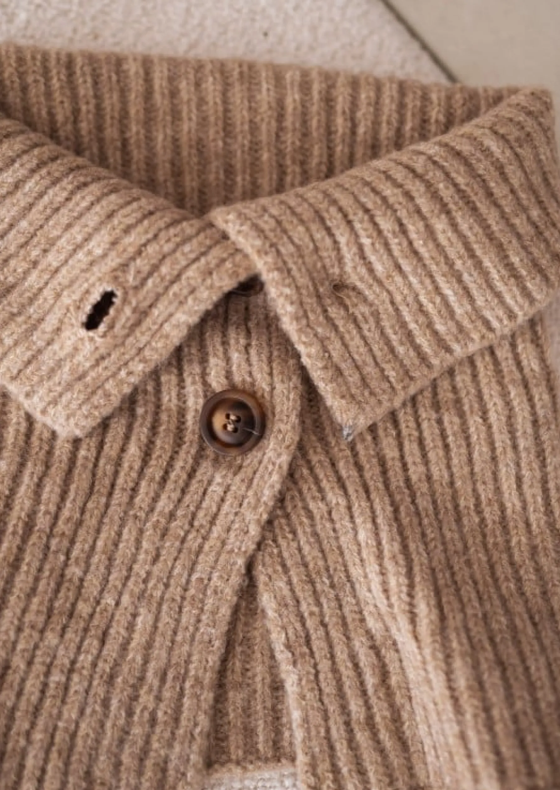 Echarpes & Foulards-EASY-CLOTHES Echarpe Oxford - Beige - Col Montant - DouceEasy Clothes Beige