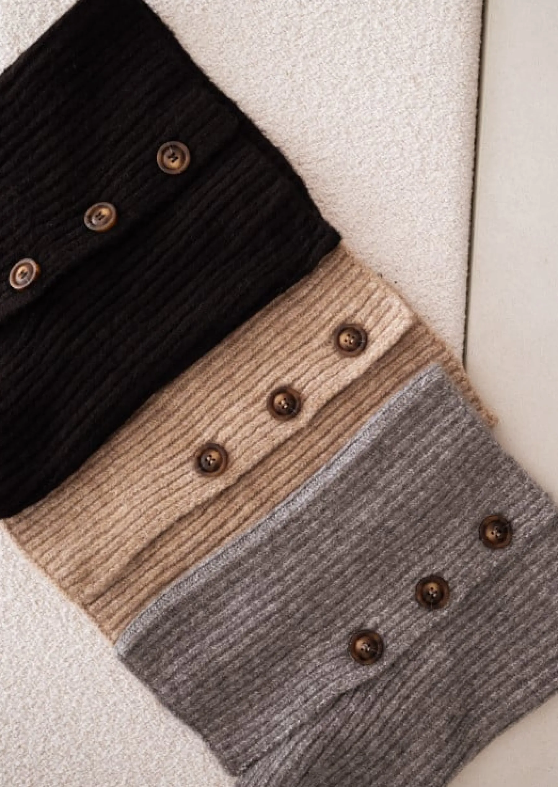 Echarpes & Foulards-EASY-CLOTHES Echarpe Oxford - Grise - Col Montant - DouceEasy Clothes Grise