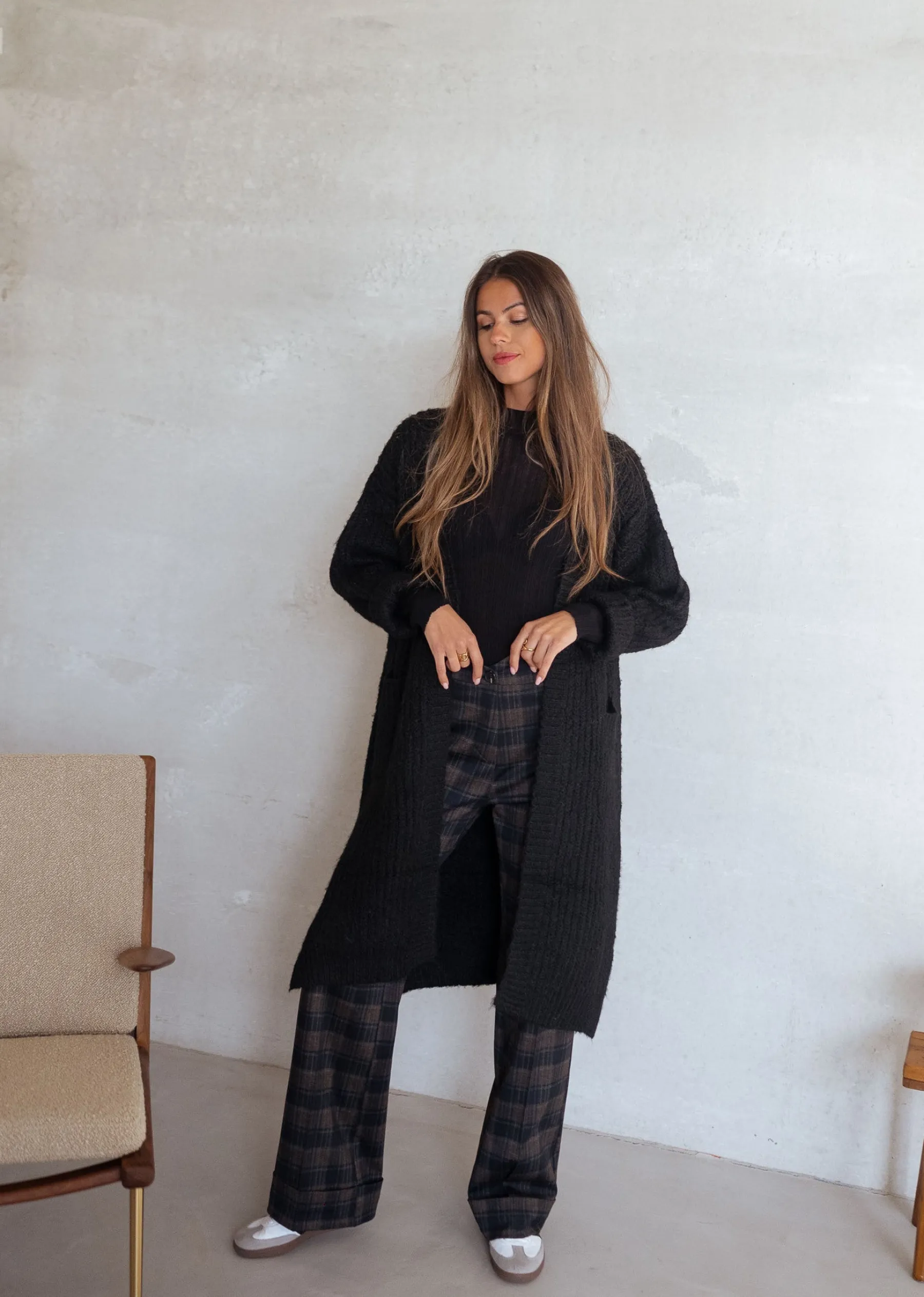 Pulls & Gilets-EASY-CLOTHES Gilet André - noirEasy Clothes Noir