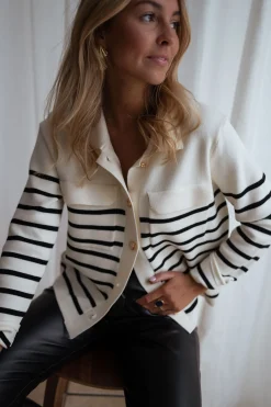 Pulls & Gilets-EASY-CLOTHES Gilet Danie - à lignesEasy Clothes À lignes