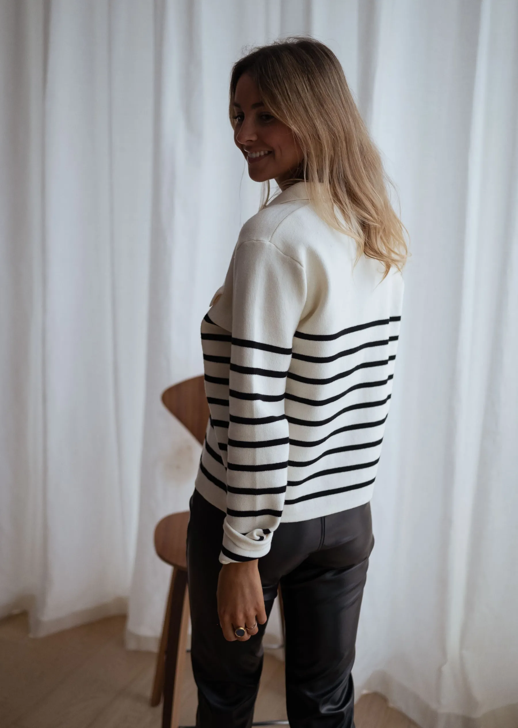 Pulls & Gilets-EASY-CLOTHES Gilet Danie - à lignesEasy Clothes À lignes