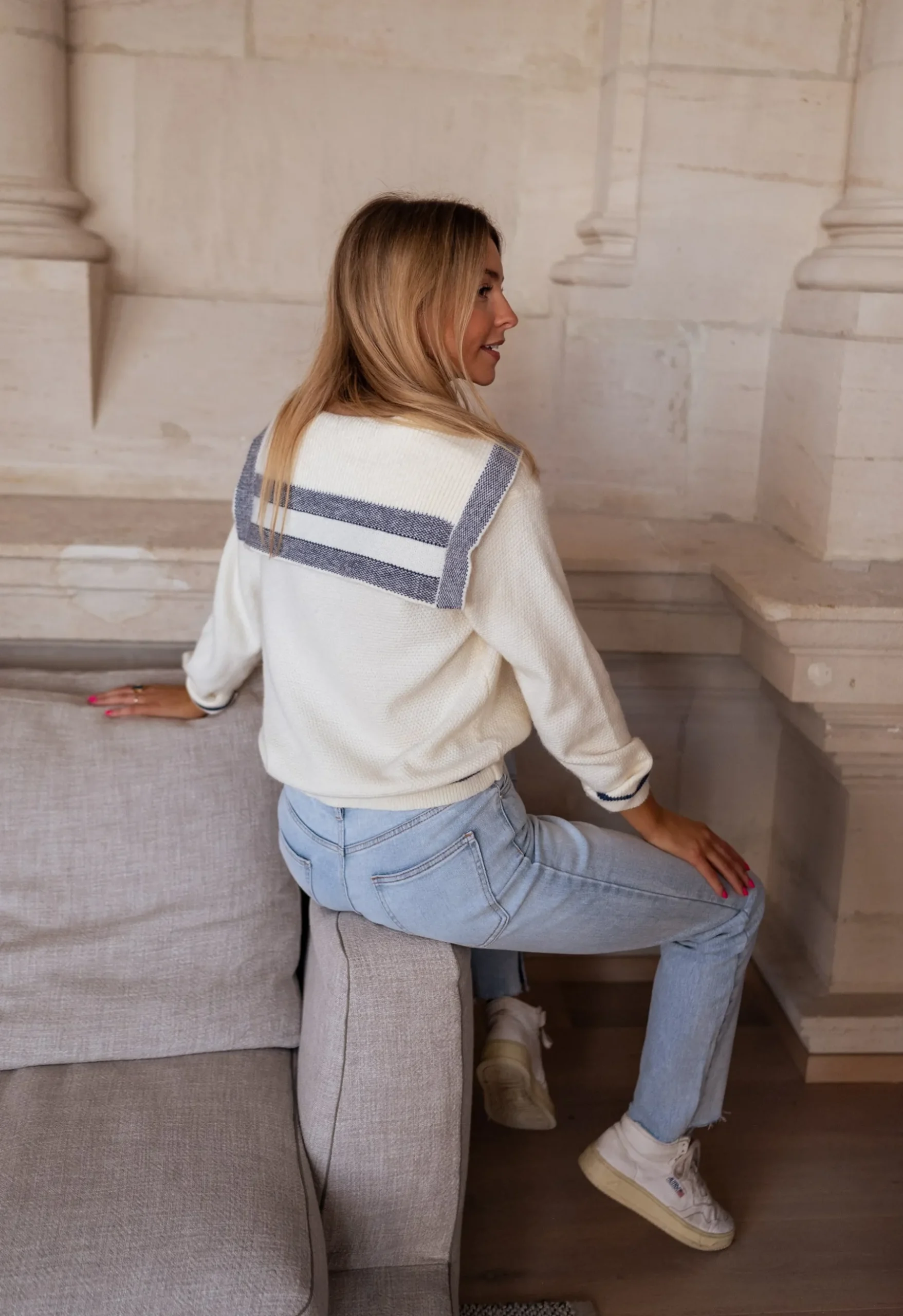 Pulls & Gilets-EASY-CLOTHES Gilet Daryl - écruEasy Clothes Écru