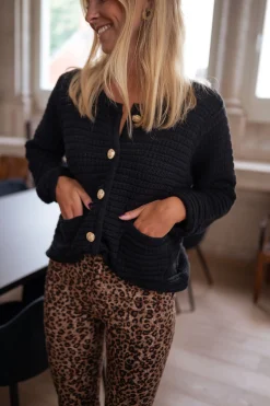 Pulls & Gilets-EASY-CLOTHES Gilet Lyno - noirEasy Clothes Noir
