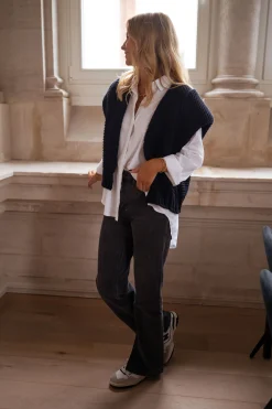 Pulls & Gilets-EASY-CLOTHES Gilet Oren - bleuEasy Clothes Bleu       