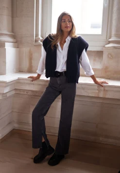 Pulls & Gilets-EASY-CLOTHES Gilet Oren - bleuEasy Clothes Bleu       