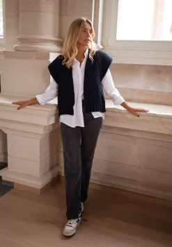 Pulls & Gilets-EASY-CLOTHES Gilet Oren - bleuEasy Clothes Bleu       