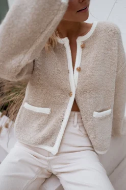 Pulls & Gilets-EASY-CLOTHES Gilet Saja - beigeEasy Clothes Beige
