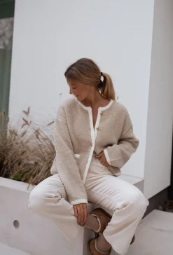 Pulls & Gilets-EASY-CLOTHES Gilet Saja - beigeEasy Clothes Beige
