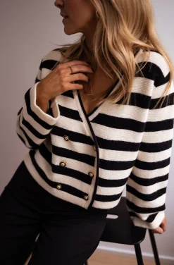 Pulls & Gilets-EASY-CLOTHES Gilet Tyler - À lignesEasy Clothes À lignes       