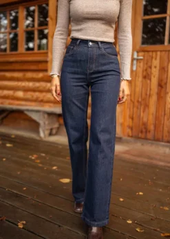 Jeans-EASY-CLOTHES Jeans Arsene - Taille Haute - ÉvaséEasy Clothes Bleu