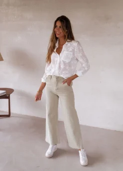 Jeans-EASY-CLOTHES Jeans Bastian - vert clairEasy Clothes Vert clair       