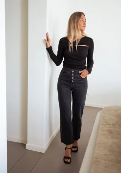 Jeans-EASY-CLOTHES Jeans Frenchy - grisEasy Clothes Gris
