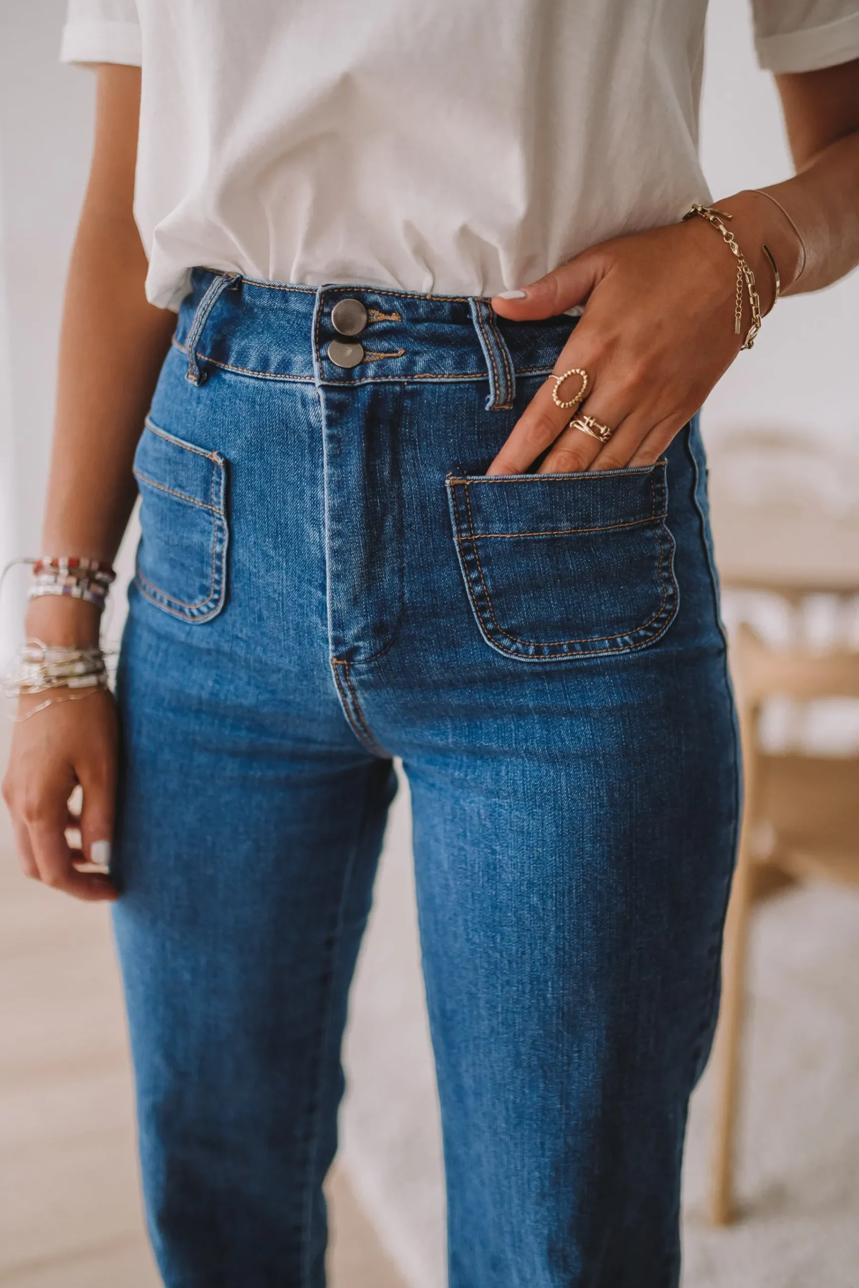 Jeans-EASY-CLOTHES Jeans Hugues - bleu moyenEasy Clothes Bleu moyen